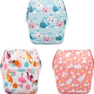Babygoal Reuseable Swim Diaper Bundle Adjustable Size Newborn - 2T